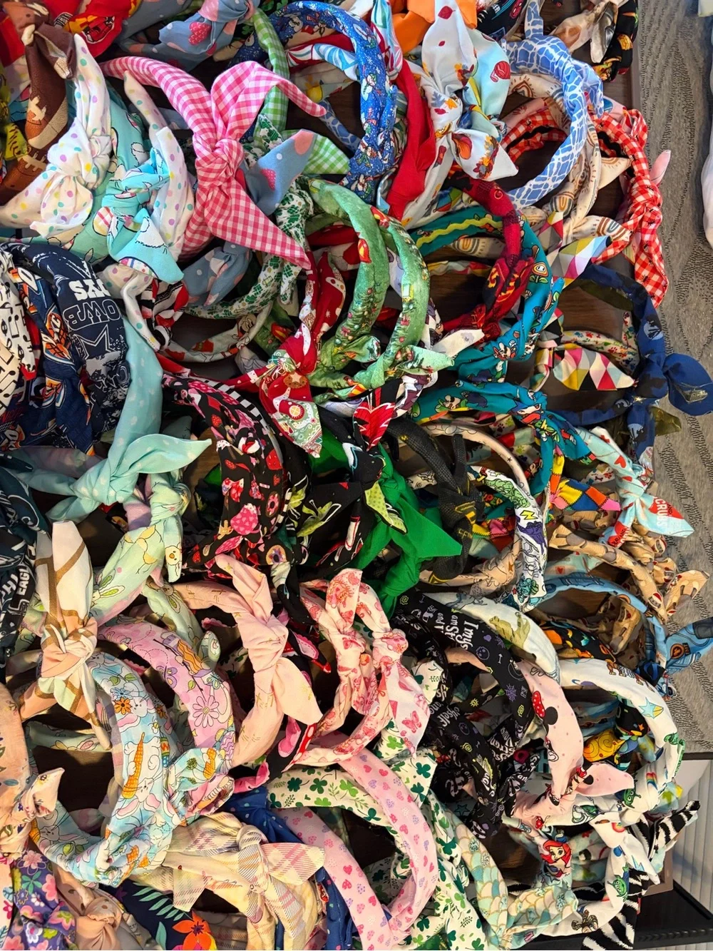 Handmade Fabric Knot Headbands - Assorted Designs **130 pcs, business closeout**